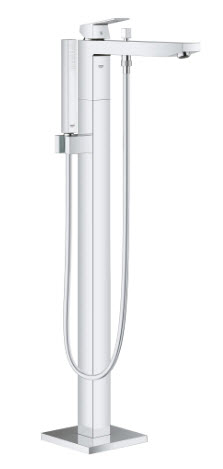 Grohe 23672001; Eurocube; floor tub filler hand shower; in Chrome
