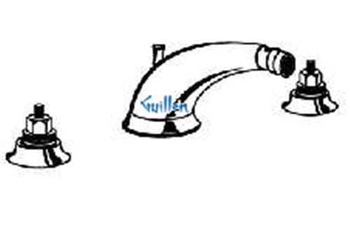 Grohe 24660 Kira; Two-Handle Bidet Wideset Cast brass spout Less Handles