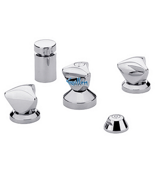 Grohe 24663 Classic; Wideset Bidet TDL brass handles Vertical spray