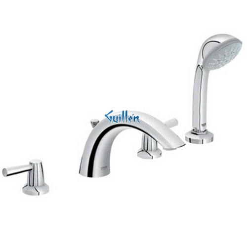 Grohe 25072 Arden; 4-Hole Roman Tub Filler with Handheld shower head; Sold Less Handles