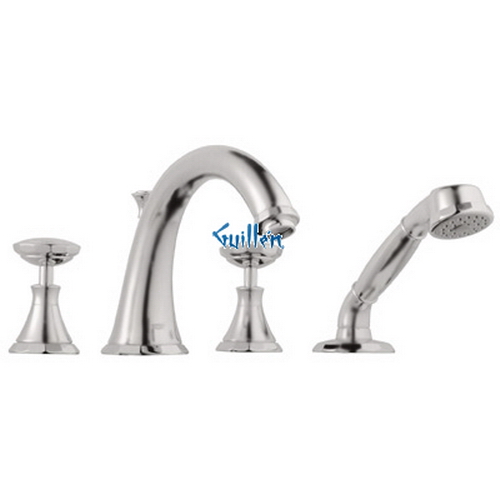 Grohe 25073EN0; Kensington; Roman tub filler with Handheld shower head; Sold Less Handles; in Infinity Brushed Nickel; Discontinued Product