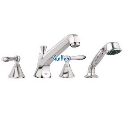 Grohe 25077EN0; Somerset; Roman tub filler with handheld shower head; Sold Less Handles; in Infinity Brushed Nickel; Discontinued Product