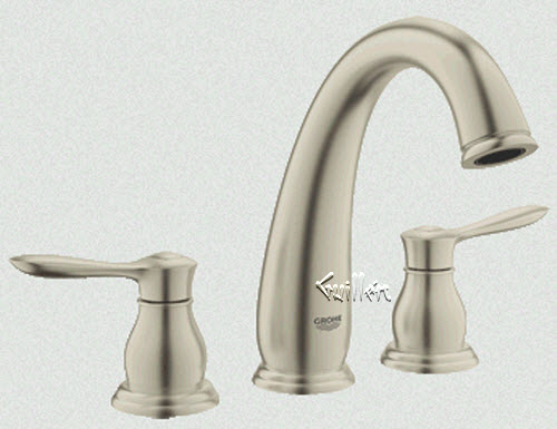 Grohe 25152EN0; Parkfield; 2 lever handle bath 3 hole us; in Brushed Nickel; Discontinued Product