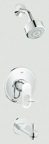 Grohe 26017000; Bau; loop single lever handle trimset bath shower set us; in Chrome