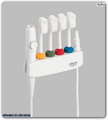 Grohe 27800 Europlus; Toothbrush Kit Attaches to Pull-Out Spray centerset 33065 via hose connection under spout