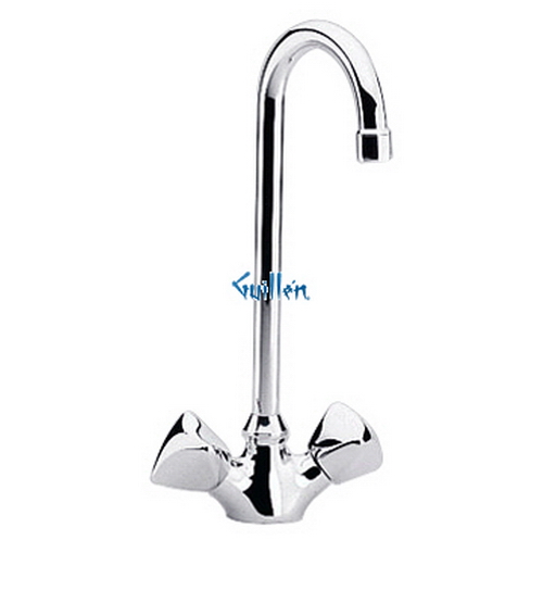 Grohe 31058 Classic; Two-Handle Bar Centerset 11" high arc tubular swivel spout