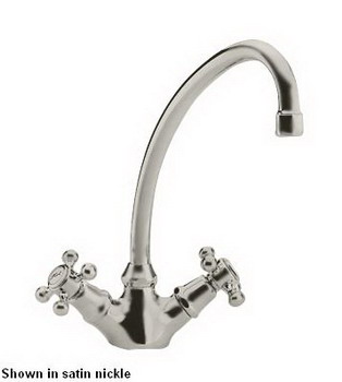 Grohe 31061 Classic; Two-handle Bar Centerset 7 1/4" tubular swivel spout Arabesk handles (45277)