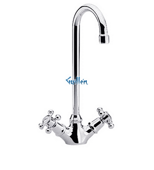 Grohe 31062 Classic; Two-Handle Bar Centerset 11" high arc tubular swivel spout Arabesk handles (45277)