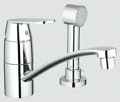 Grohe 31136000; Eurosmart; single lever handle cosmopolitan kitchen faucet sink 2 hole us; in Chrome; Discontinued Product