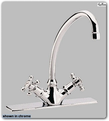 Grohe 31709 Classic; Two-Handle Kitchen Centerset 7 3/4" tubular swivel spout Arabesk handles (45277)