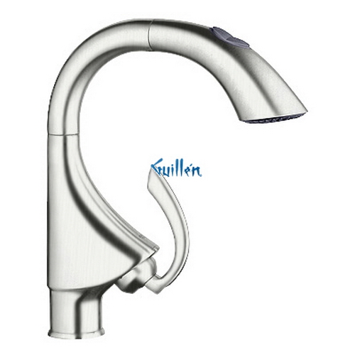 Grohe 32073DCE; K4; High ProfilePull Down dual spray kitchenfaucet; in SuperSteel; Discontinued Product