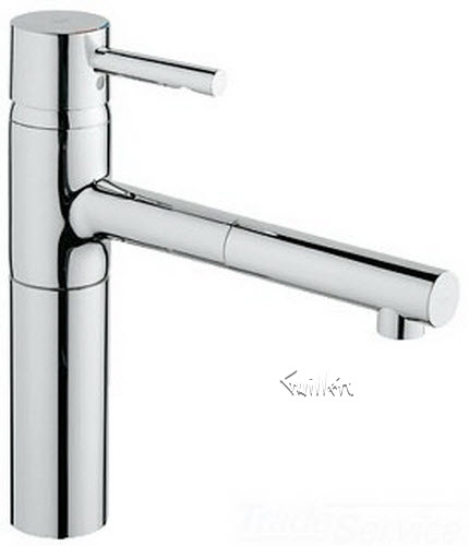Grohe 3217000E; Essence; Low Profile with Pull Out kitchen faucet; in Chrome; Discontinued Product