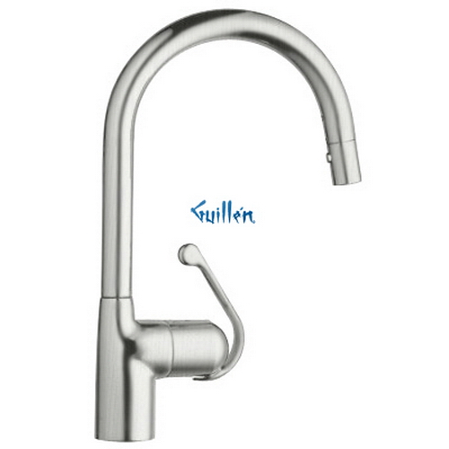Grohe 32244DCE; LadyLux Pro; HighProfile Pull Down dual spraykitchen faucet; in SuperSteel; Discontinued Product