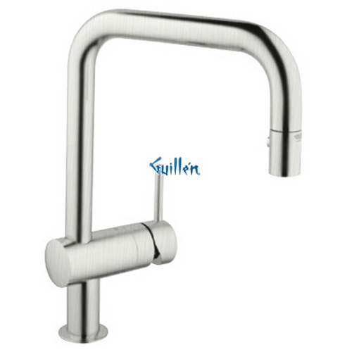 Grohe 32319DC0; Minta; High Profile with Pull Down kitchen faucet; in SuperSteel; Discontinued Product