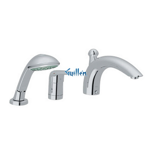 Grohe 32336001; Eurodisc II; Roman tub valve with handheld shower head; in Chrome Starlight; Discontinued Product