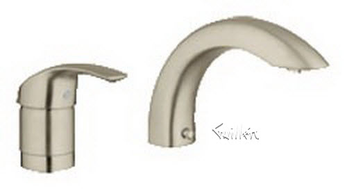 Grohe 32645EN1; Eurosmart; ohm trimset bath 2-hole us; in Brushed Nickel; Discontinued Product