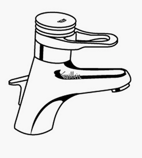 Grohe 33083 Europlus; Single-Handle Lavatory Centerset Cast brass spout Loop handle design