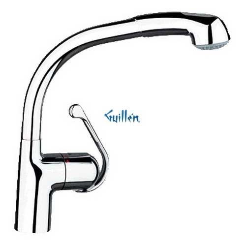 Grohe 33737 LadyLux Plus; Pull-Out Spray Single-Handle Kitchen Centerset 360 swivel spout