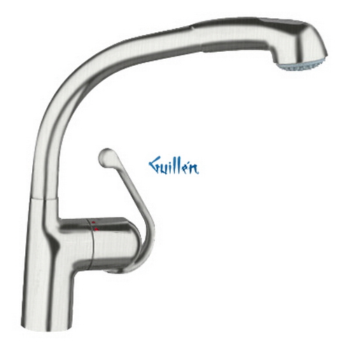 Grohe 33737DC0; LadyLux Plus; HighProfile Pull Down dual spraykitchen faucet; in SuperSteel; Discontinued Product