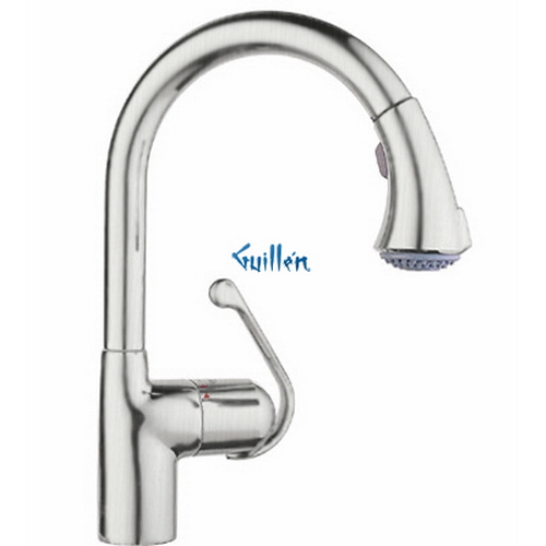 Grohe 33758DC0; LadyLux Cafe; High Profile Pull Down dual spray kitchen faucet; in SuperSteel; Discontinued Product