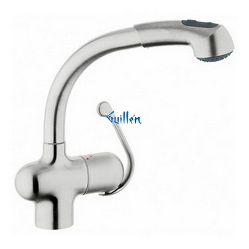 Grohe 33759SDE; LadyLux Plus; High Profile Pull out dual spray kitchen faucet; in Stainless Steel; Discontinued Product - Use Grohe 33759SD0