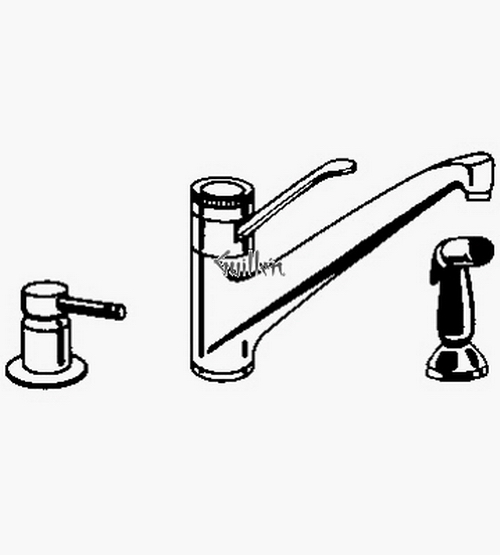 Grohe 33858 Classic / Euromix; Single-Handle Kitchen Centerset