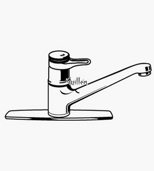 Grohe 33864 Europlus II; Single-Handle Kitchen Centerset 10" cast brass spout Lever handle design