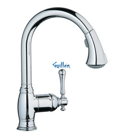 Grohe 33870 Bridgeford; High Profile with Pull Down Spray