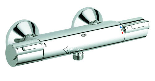 Grohe 34150000; Grohtherm 1000+; thermostatic exposed shower npt can; in Chrome; Discontinued Product - Use Grohe 34150003