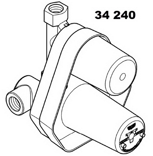 Grohe 34240000; Pro; GRTplus concealed shower THM 1/2"" CDN; in Unfinish;   34241000; Discontinued Product