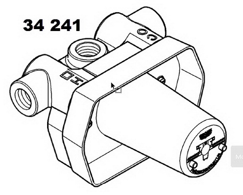 Grohe 34241000; Pro; GRTplus concealed central THM 1/2"" CDN; in Unfinish;   34240000  Discontinued Product