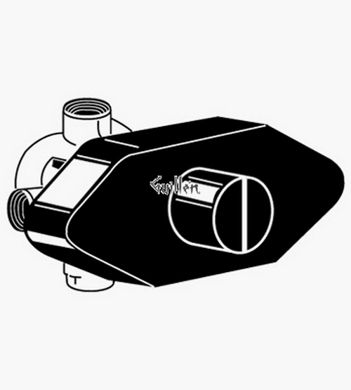 Grohe 35216 Grohsafe; Pressure Balance Rough-In Valve Handle limit stop 4-port