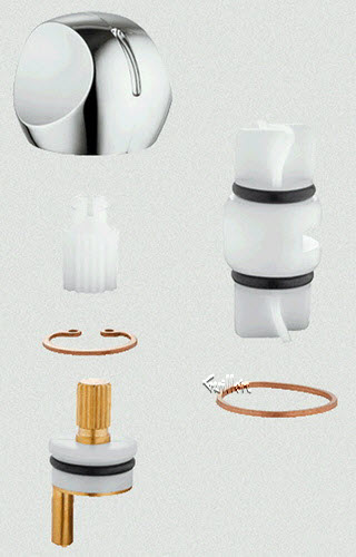 Grohe 45128000; ; diverte cartridger; in Chrome