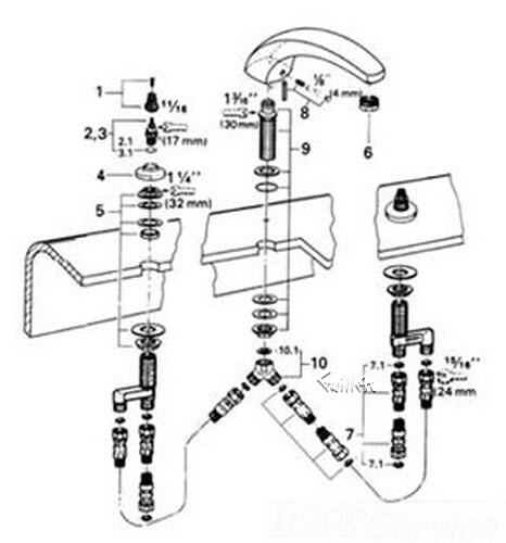 Grohe 45170000; ; Connection hose; Unfinish