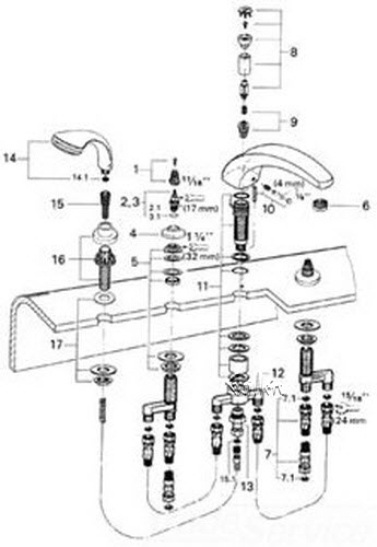 Grohe 45456000; ; spout shank; in Unfinish