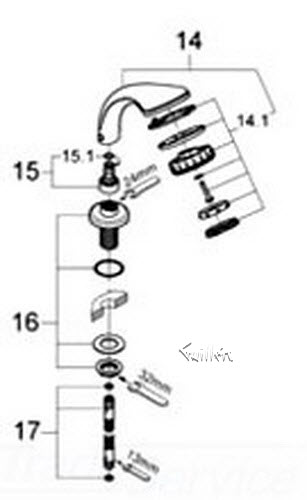 Grohe 45860RK0; ; Hose guide; in Polish Brass/Black; Discontinued Product