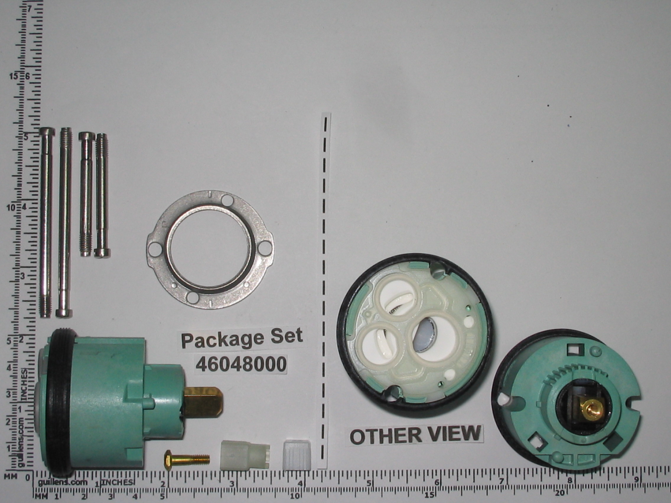 Grohe 46048000;;__ 2-1/2in SQ; Single lever cartridge; in Unfinish; Replaces 46209000