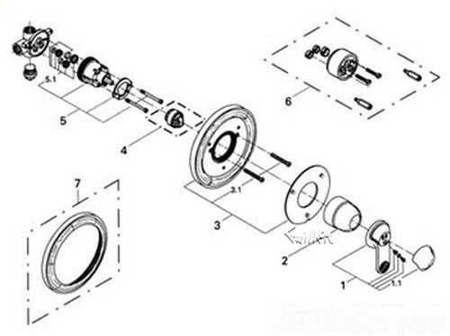 Grohe 46228L00 White Escutcheon; Discontinued Product