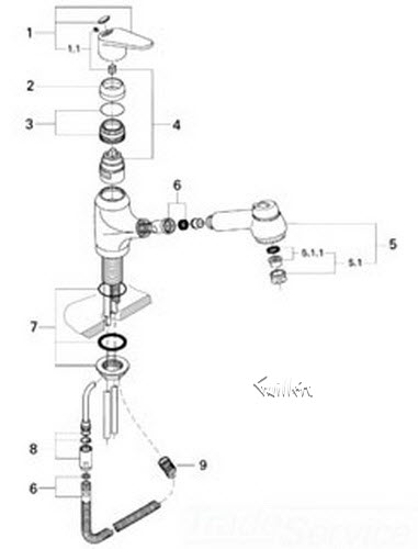 Grohe 46290000 Mounting Set; Discontinued Product