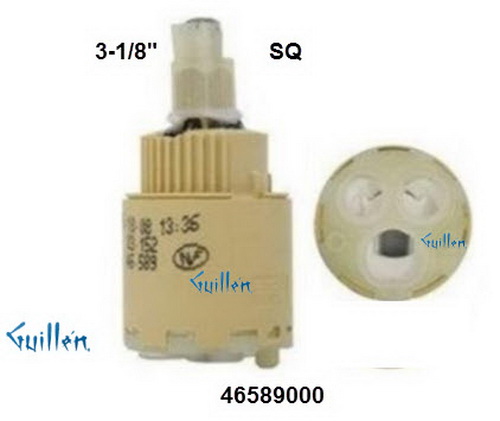 Grohe 46589000;;__ 3-1/8in SQ, Single lever cartridge; in Unfinish