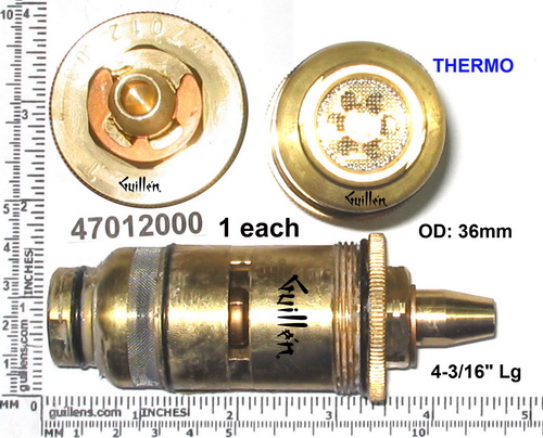 Grohe 47012000; Grohmix;__ 4-3/16in Rnd; Thermostatic cartridge for 1/2 valve paraffin; in Unfinish