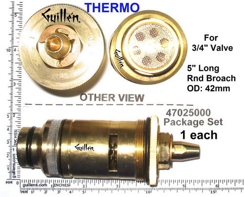 Grohe 47025000; Grohmix;__ 5in Rnd; 3/4in Thermostatic cartridge; in Unfinish; Replaces 03695000; 0369500M; 0129700M