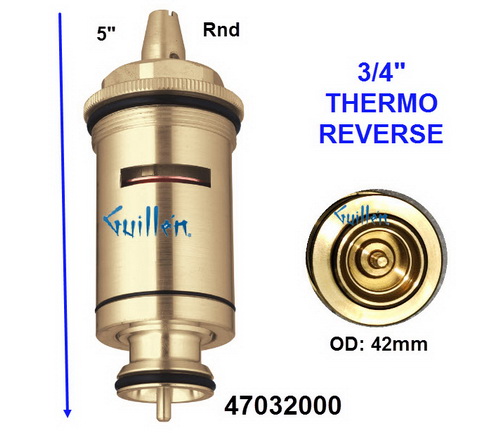 Grohe 47032000; Grohmix;__ Reverse thermostatic cartridge 3/4 valve; in Unfinish