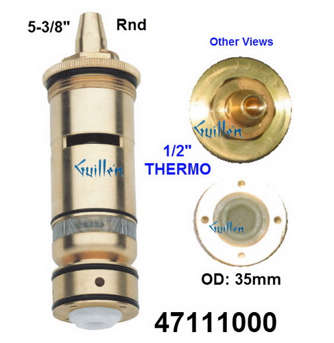 Grohe 47111000; Grohmix;__ 5-3/8in Rnd; Thermostatic cartridge parafin; in Unfinish; Replaces 47292000; 470410490