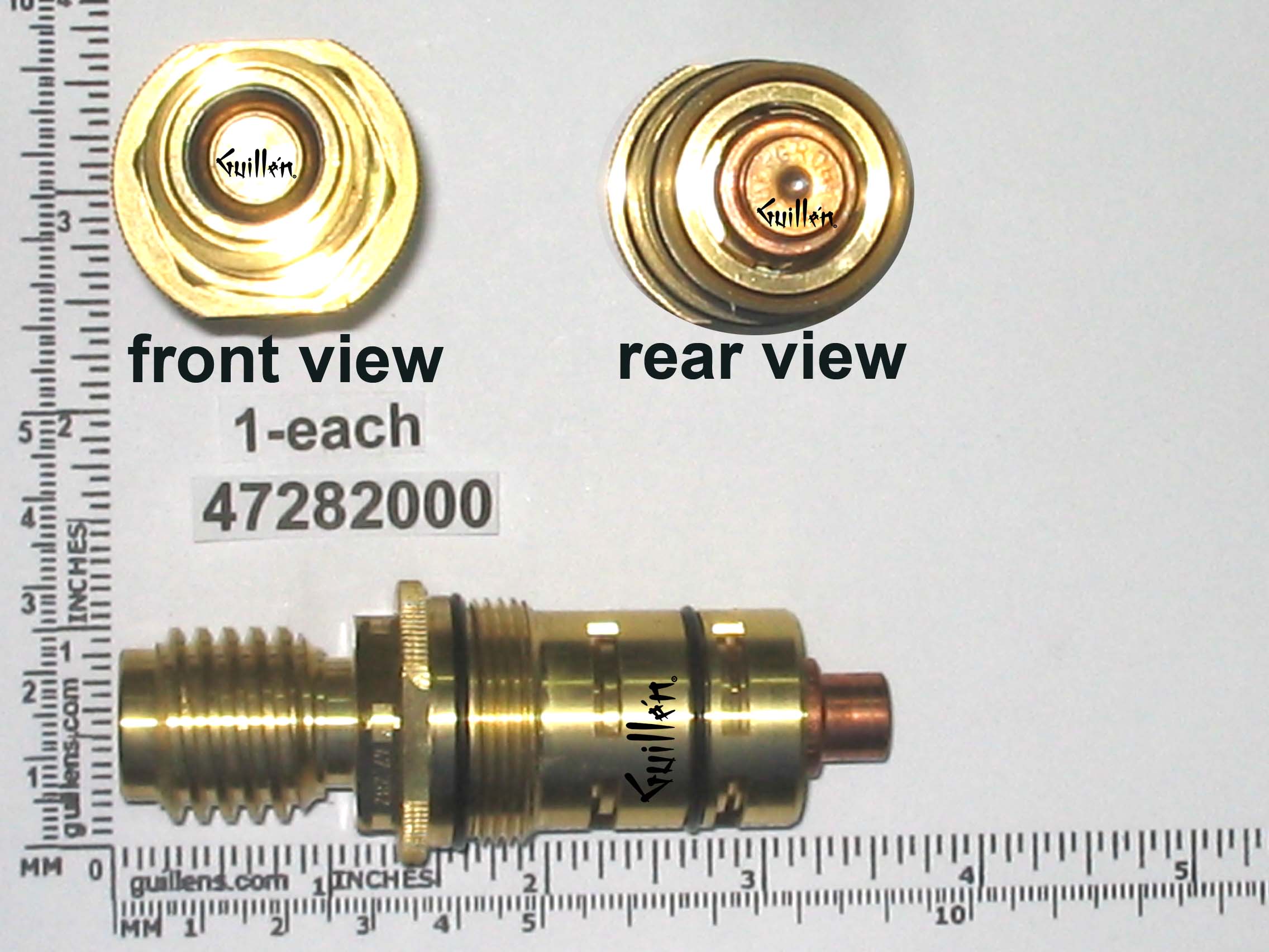 Grohe 47282000; Grohtemp;__ 3-3/8in Thrd; Thermostatic cartridge reverse for 1/2 valve; in Unfinish