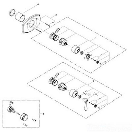 Grohe 47613000; ; Escutcheon; in Chrome   47603000