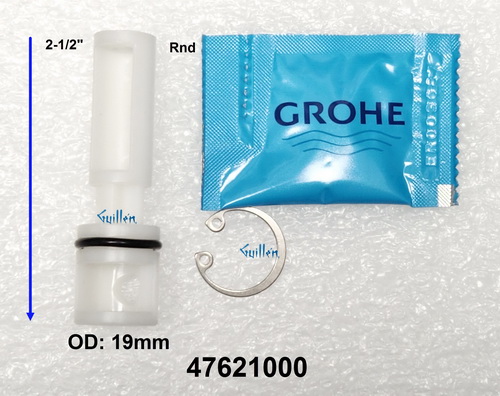 Grohe 47621000;;__ 2-1/2in Rnd. Diverter cartridge; in Unfinish