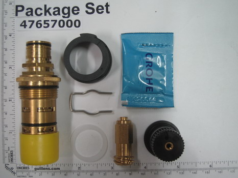 Grohe 47657000; Atrio;__ 4-1/2in 36pt; Thermostatic cartridge reverse for 1/2 valve; in Unfinish