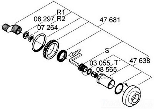 Grohe 47681AV0 Complete Union; Discontinued Product