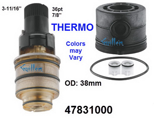 Grohe 47831000;;__ 3-11/16in 36pt; Thermostatic cartridge; in Unfinish